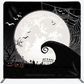 Lofaris Moon Night Spider Wab Halloween Pillow Case Backdrop